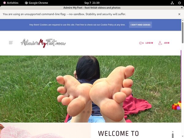 Admiremyfeet.com Member Login