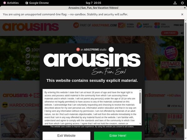 Arousins.com Telephone Billing