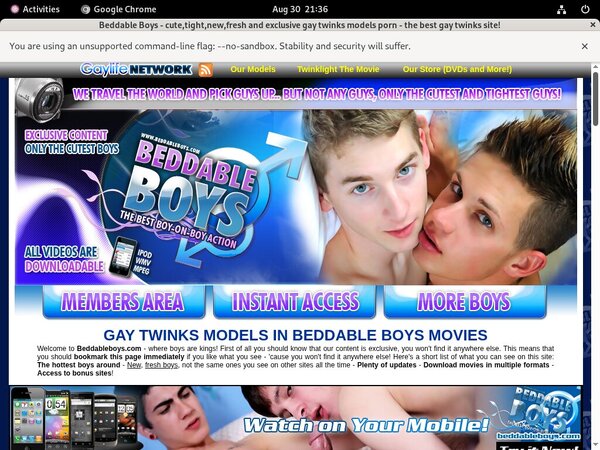 Discount Beddableboys.com Promotion