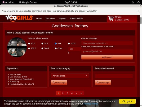 Goddesses Footboy Trial Access