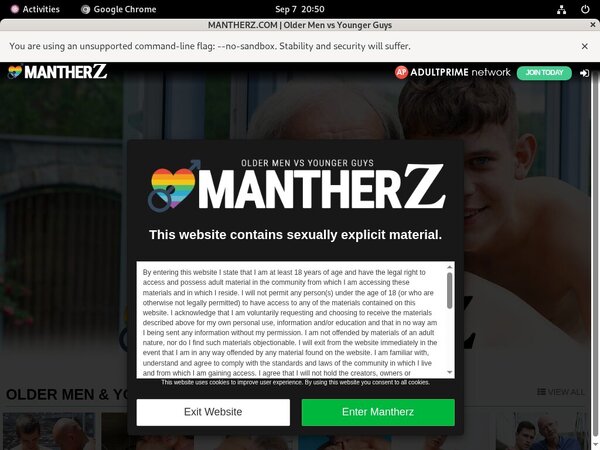 Mantherz.com Billing Page