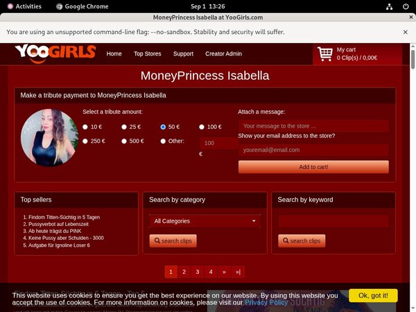 Moneyprincess Isabell Member Review