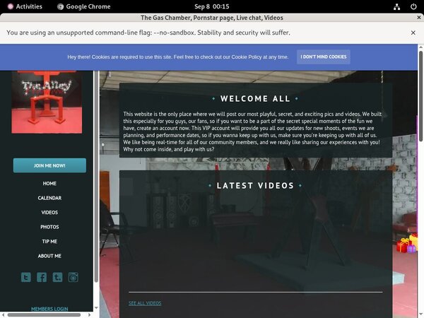The Gas Chamber Login Information