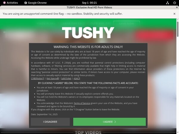 Tushy Trial Offer